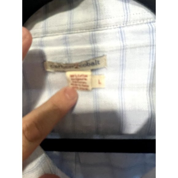 Carbon 2 Cobalt Long Sleeve Button Up Shirt -‎ Size L - Picture 3 of 4